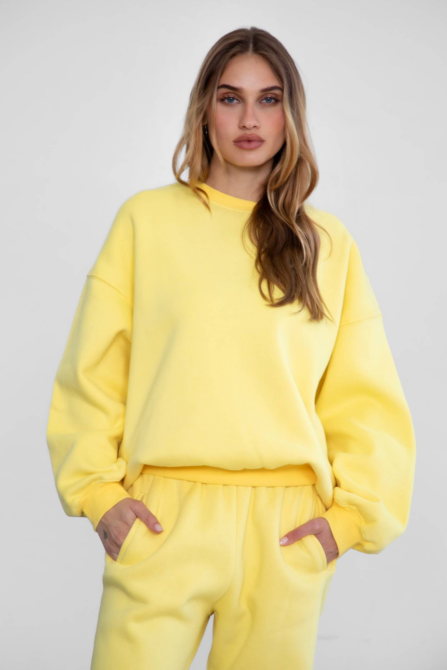 TICTOC - VARSITY Fleece Crew Neck Pullover Sweatshirt