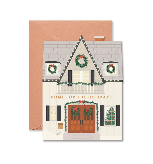 Ginger P. Designs - Home for the Holidays die-cut Greeting Card