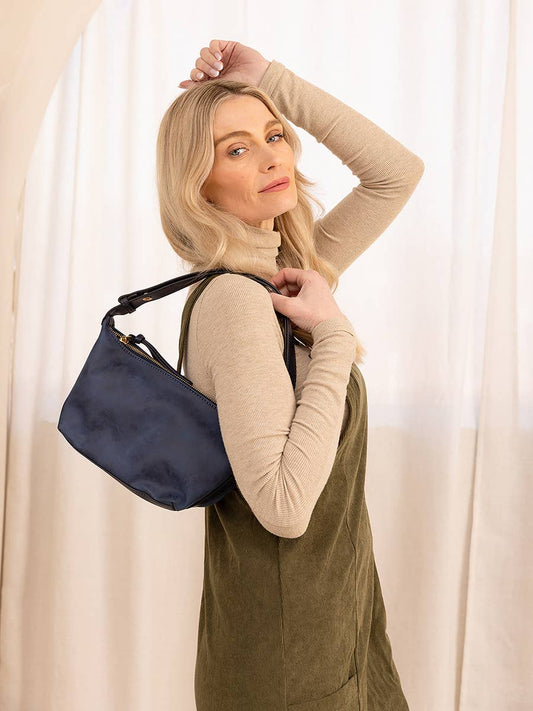 Jen & Co. - Vittoria Convertible Suede Shoulder Bag