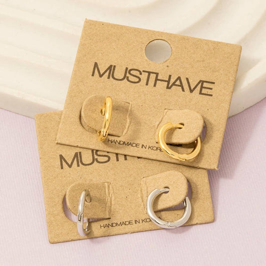 Fame Accessories - Minimalist Mini Huggie Earrings