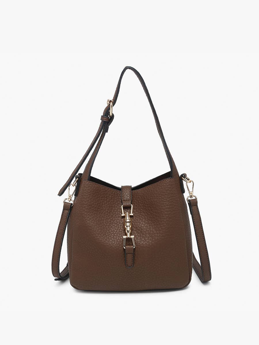 Jen & Co.  Agnes Classic Satchel w/ Press Lock & Inner Bag