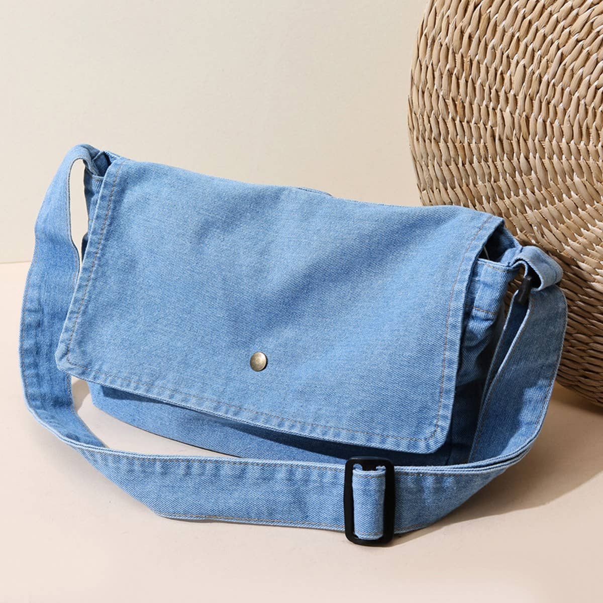 ACCITY - soft DENIM SHOULDER BAG