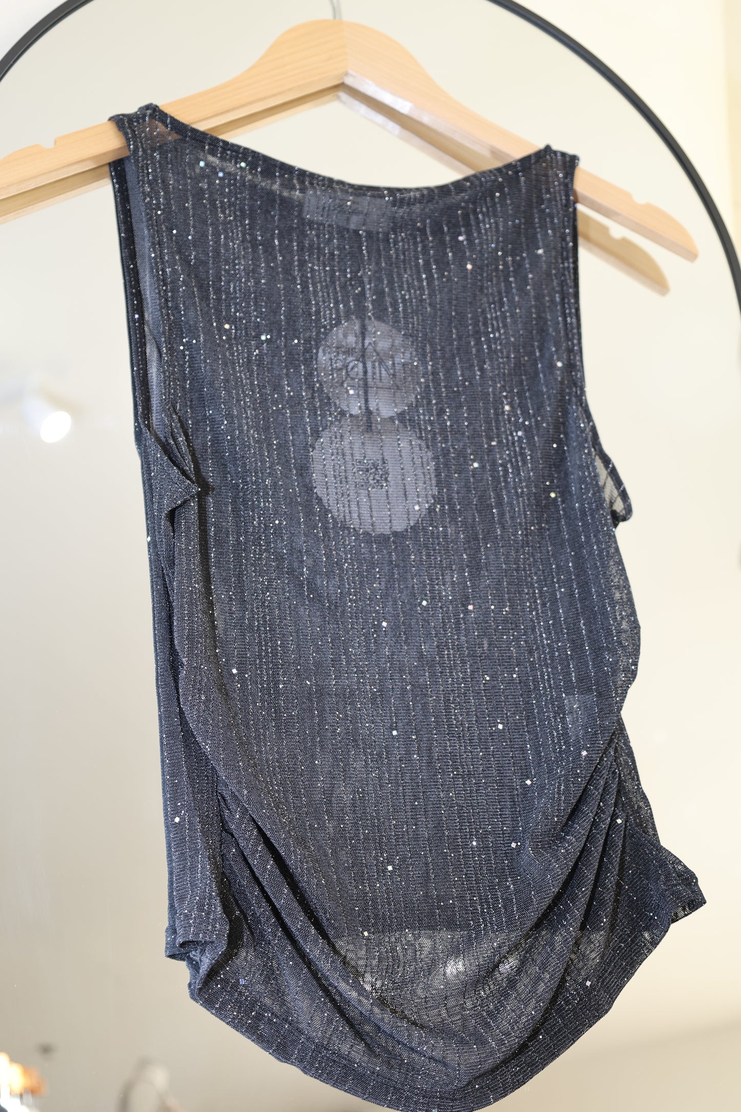 TICTOC - Miura Mesh Sparkle Boat Neck Tank