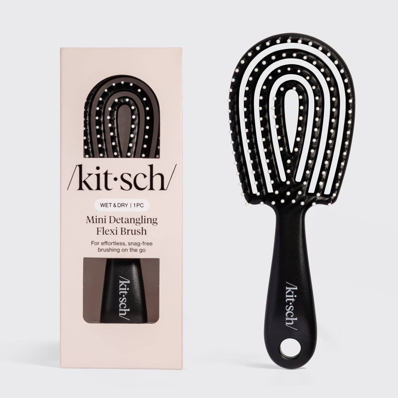 KITSCH - Mini Black Detangling Flexi Brush