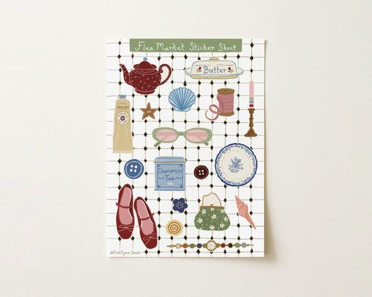 Pink Pigeon Studio - Flea Market Sticker Sheet