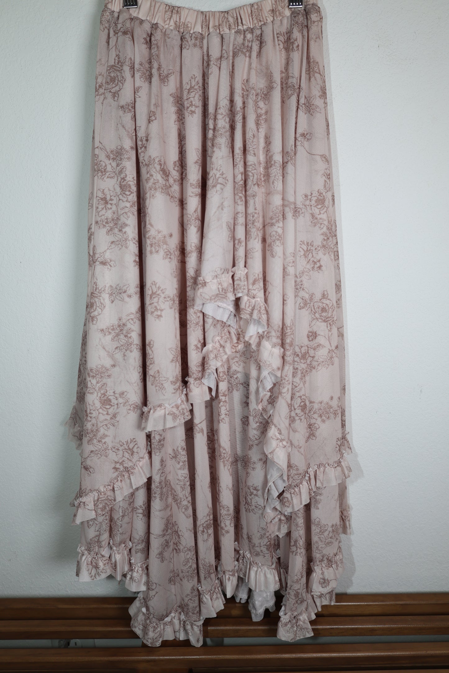 Baevely by Wellmade USA - FLORAL PRINT SHEET MIDI SKIRT