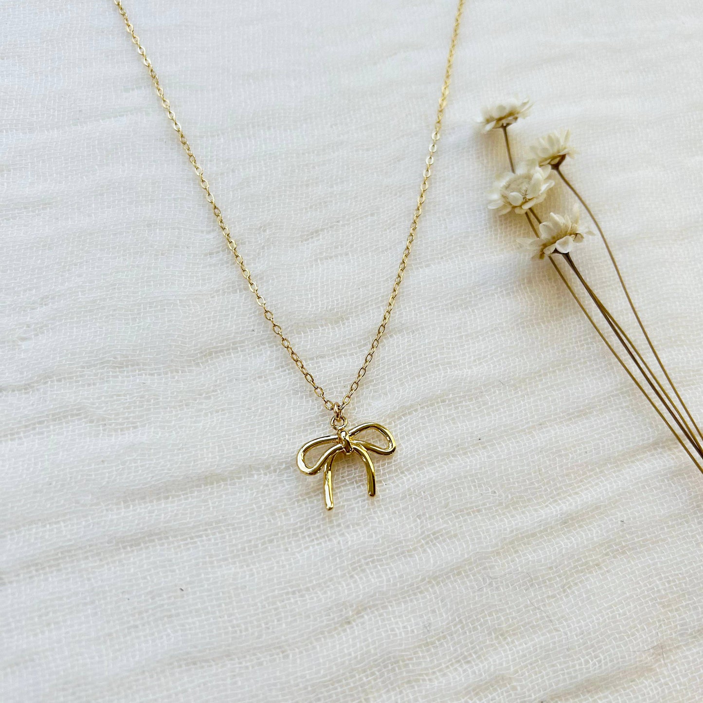 KARA | TOZER - Gold Bow Charm Necklace