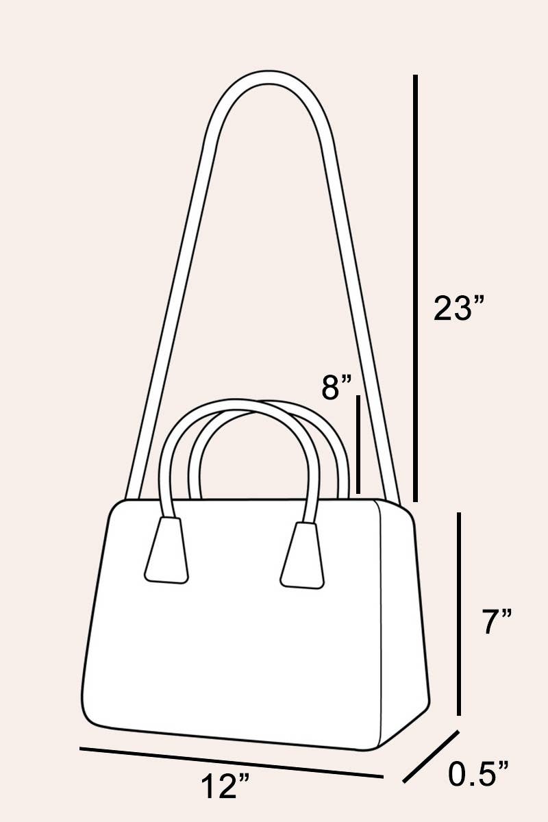Basket Weave Half Moon Bag