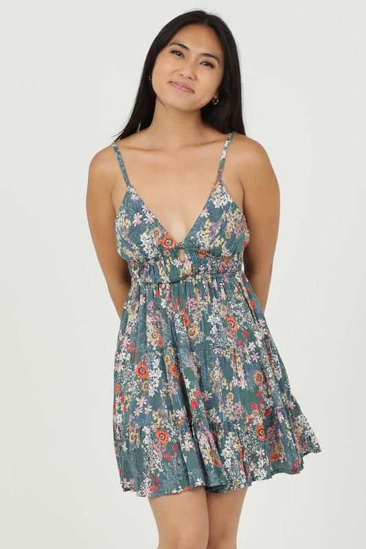 ANGIE - V NECK OPEN BACK SUNDRESS