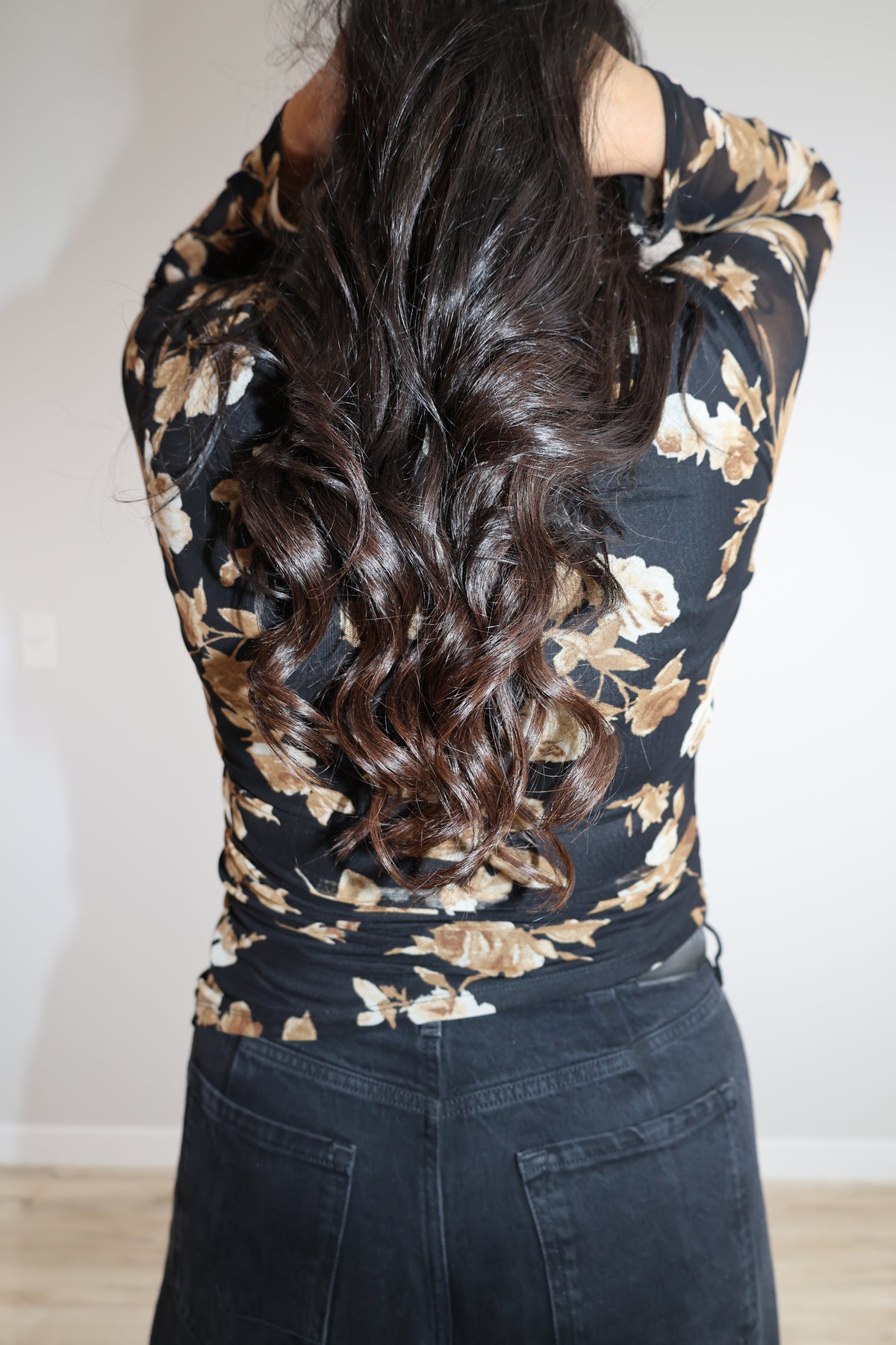 Change Of Plans sheer sleeve top