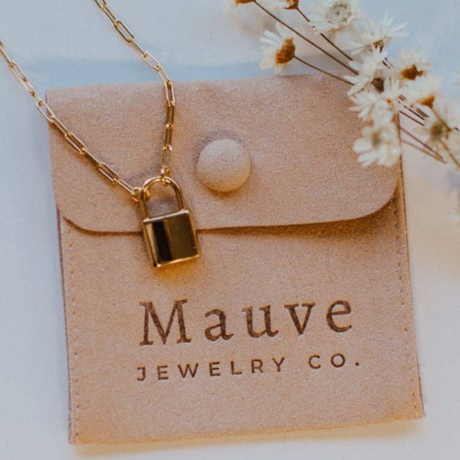 With You Always Gold Filled Lock Necklace