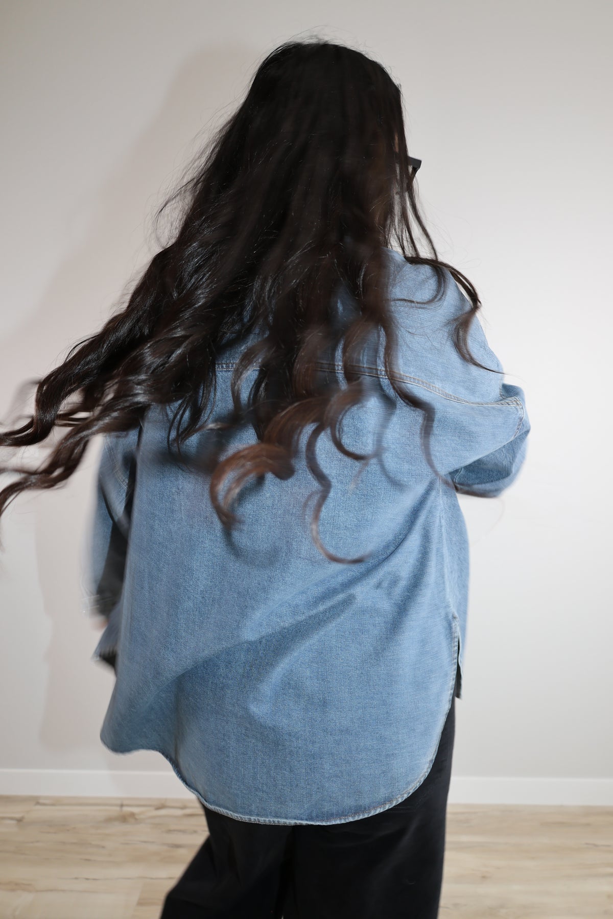 Cross My Heart denim long sleeve shirt