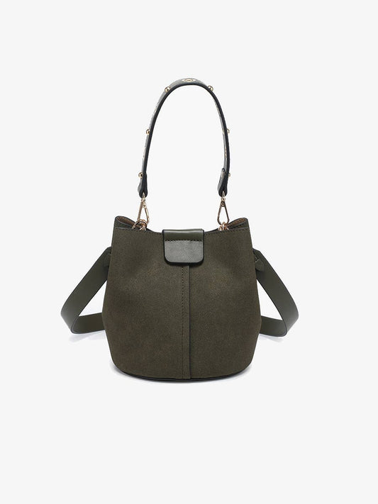 Jen & Co. - Farrah Suede Bucket Bag w/ Top Handle & Inner Bag