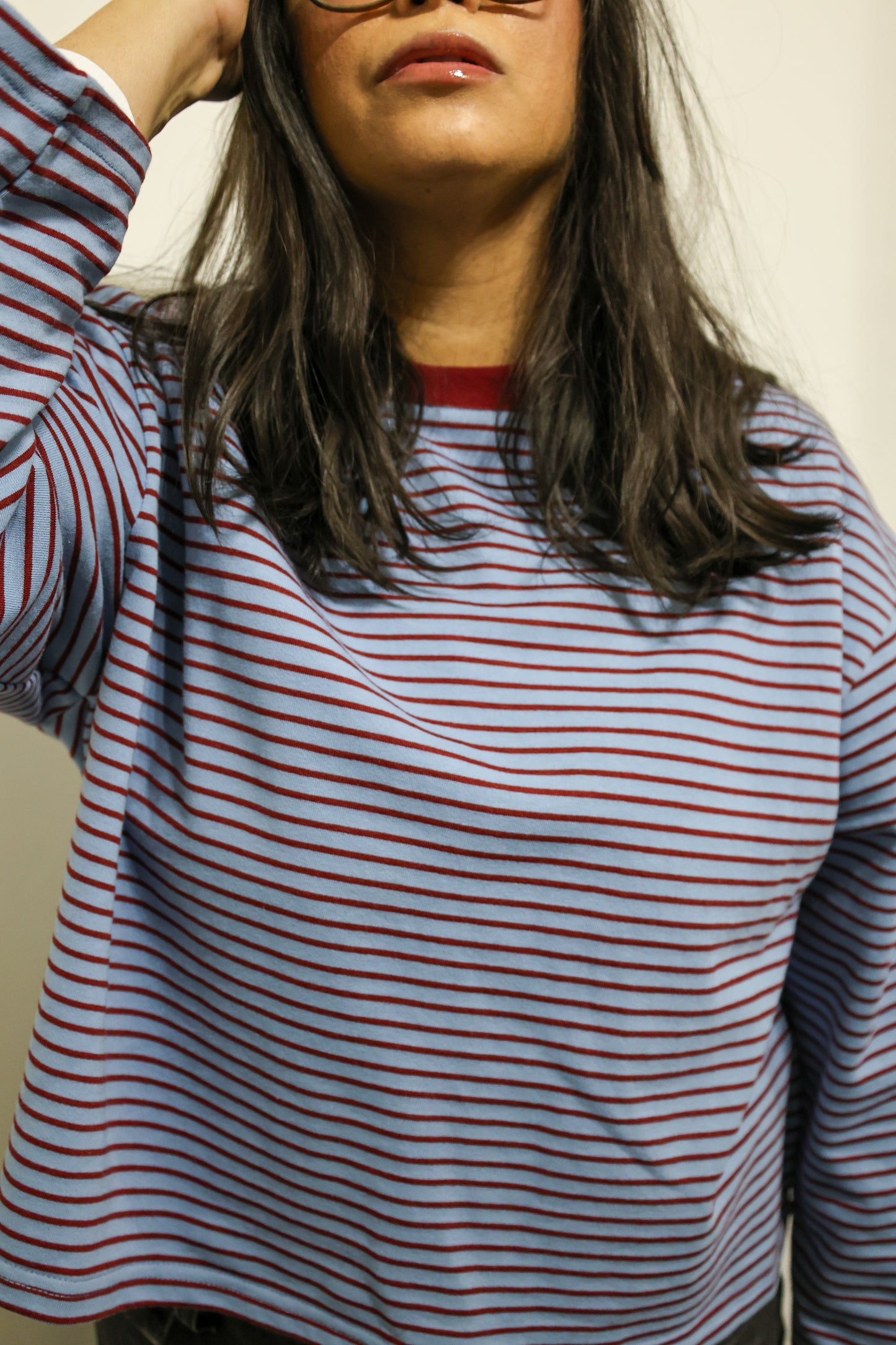 Sunday Edition long sleeve crew neck stripe top