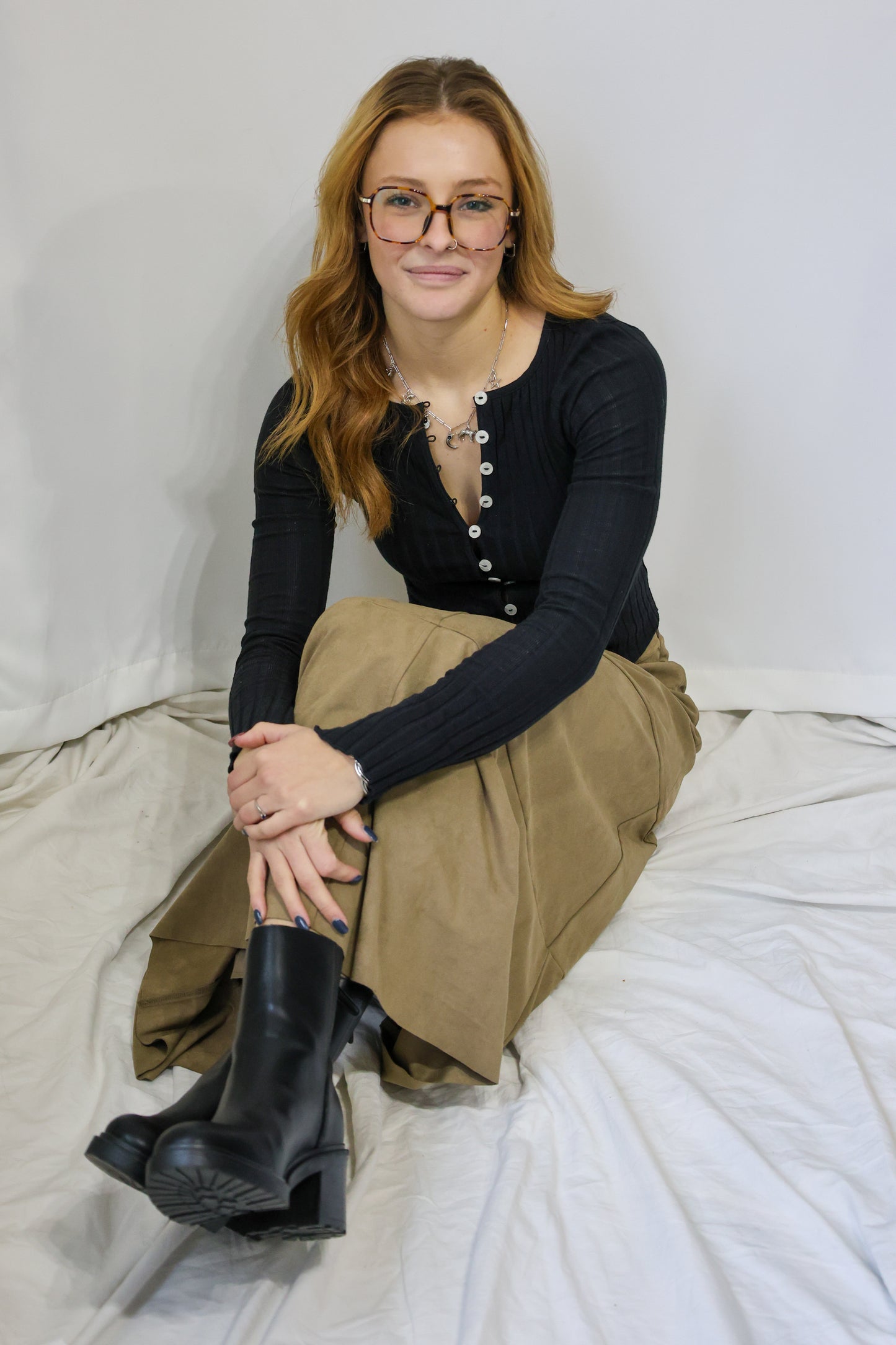 Miou Muse Suede A-Line Skirt