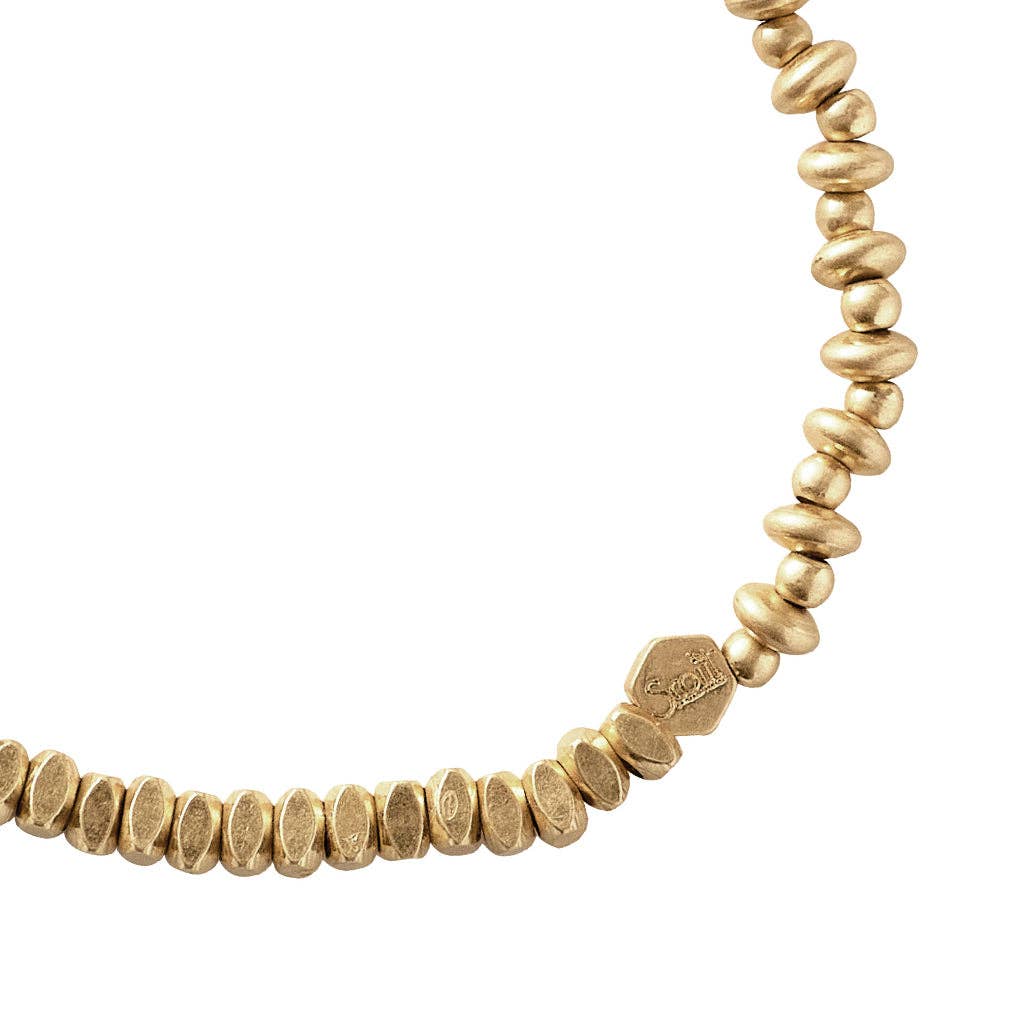 Scout Curated Wears - Mini Metal Stacking Bracelet - Mixed Beads Gold