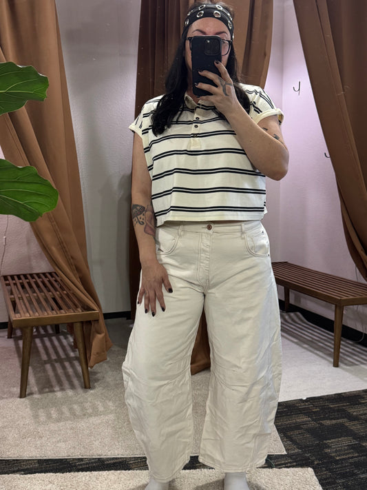 Free People Good Luck Barrel Jeans