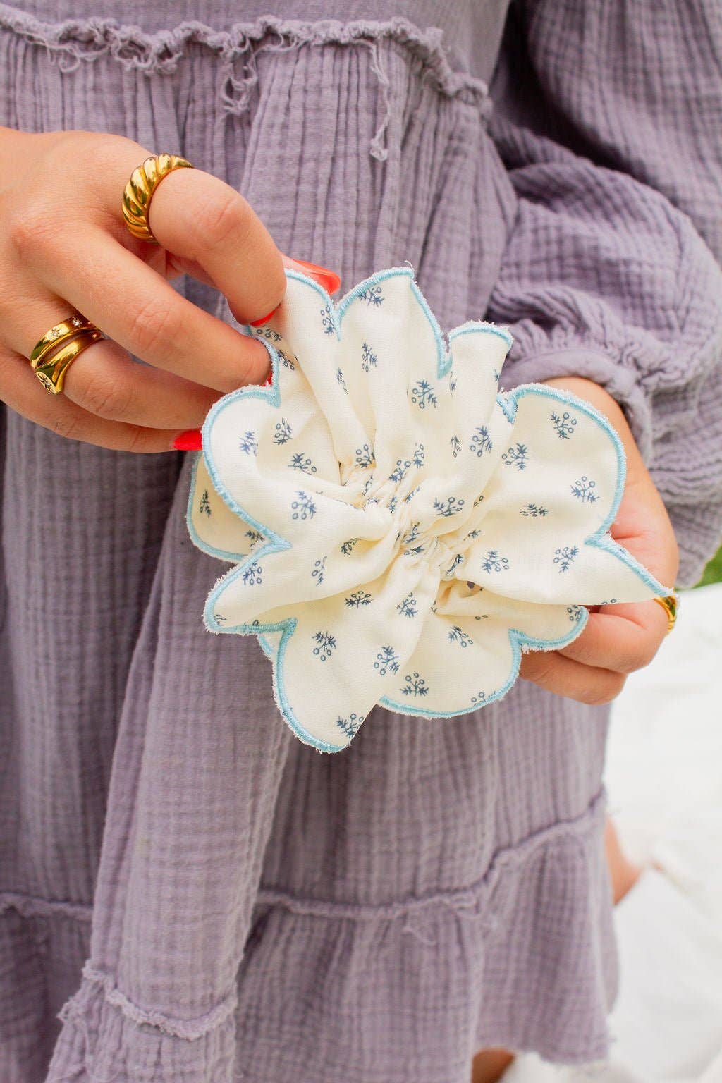 Shop Andi - Scallop Double Ruffle Scrunchie