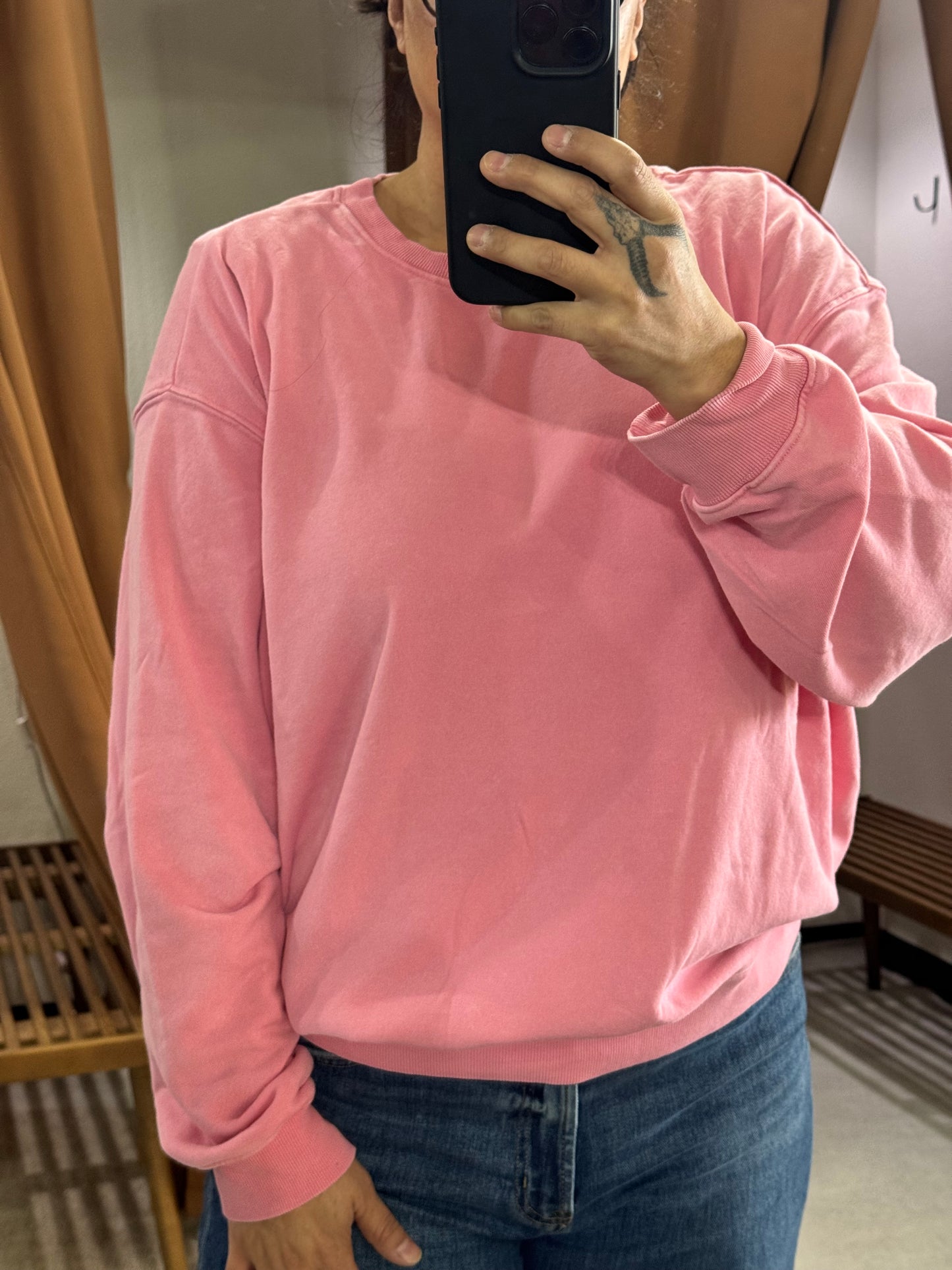 Double Zero - Mineral Washed Crew Neck Sweatshirt