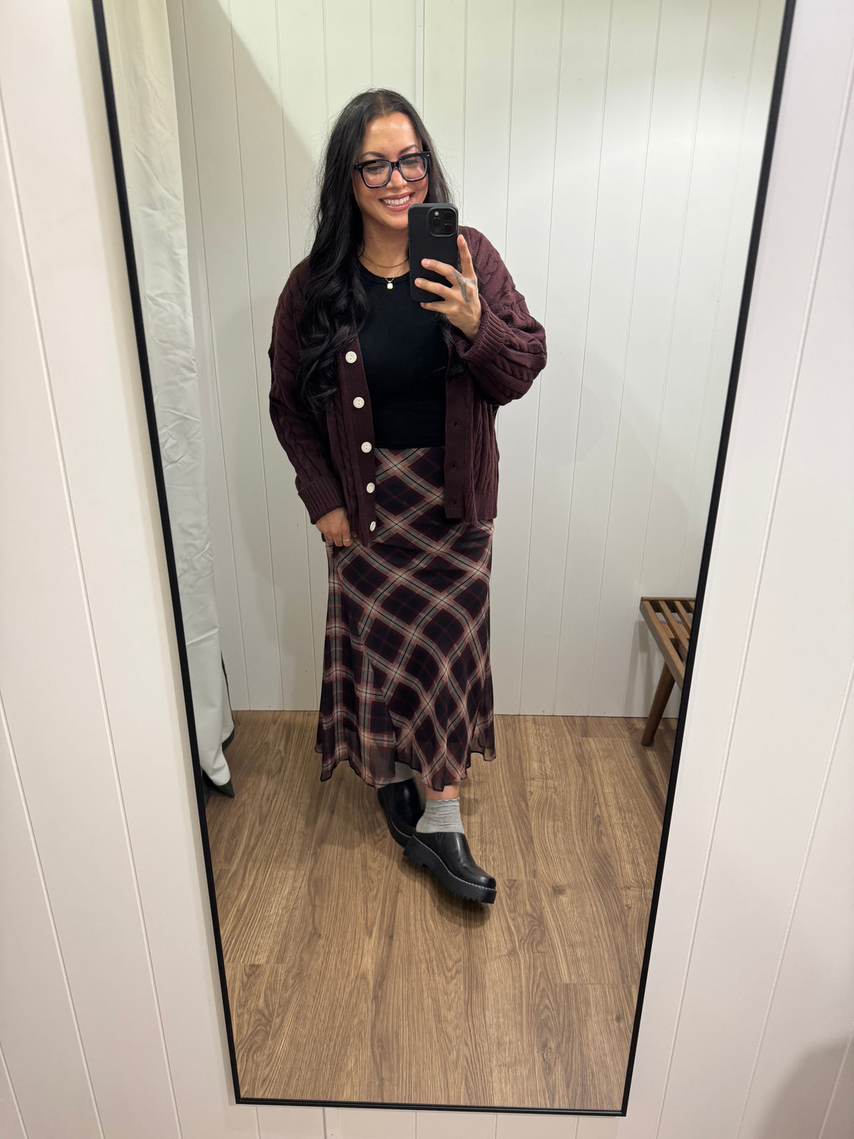 When Can I See You woven midi skirt
