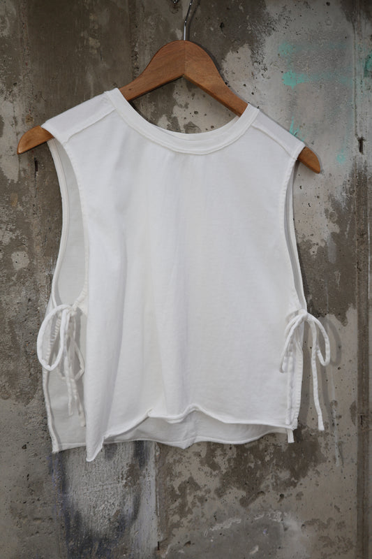 Hyfve - White Open Side-tie Tank 100% cotton