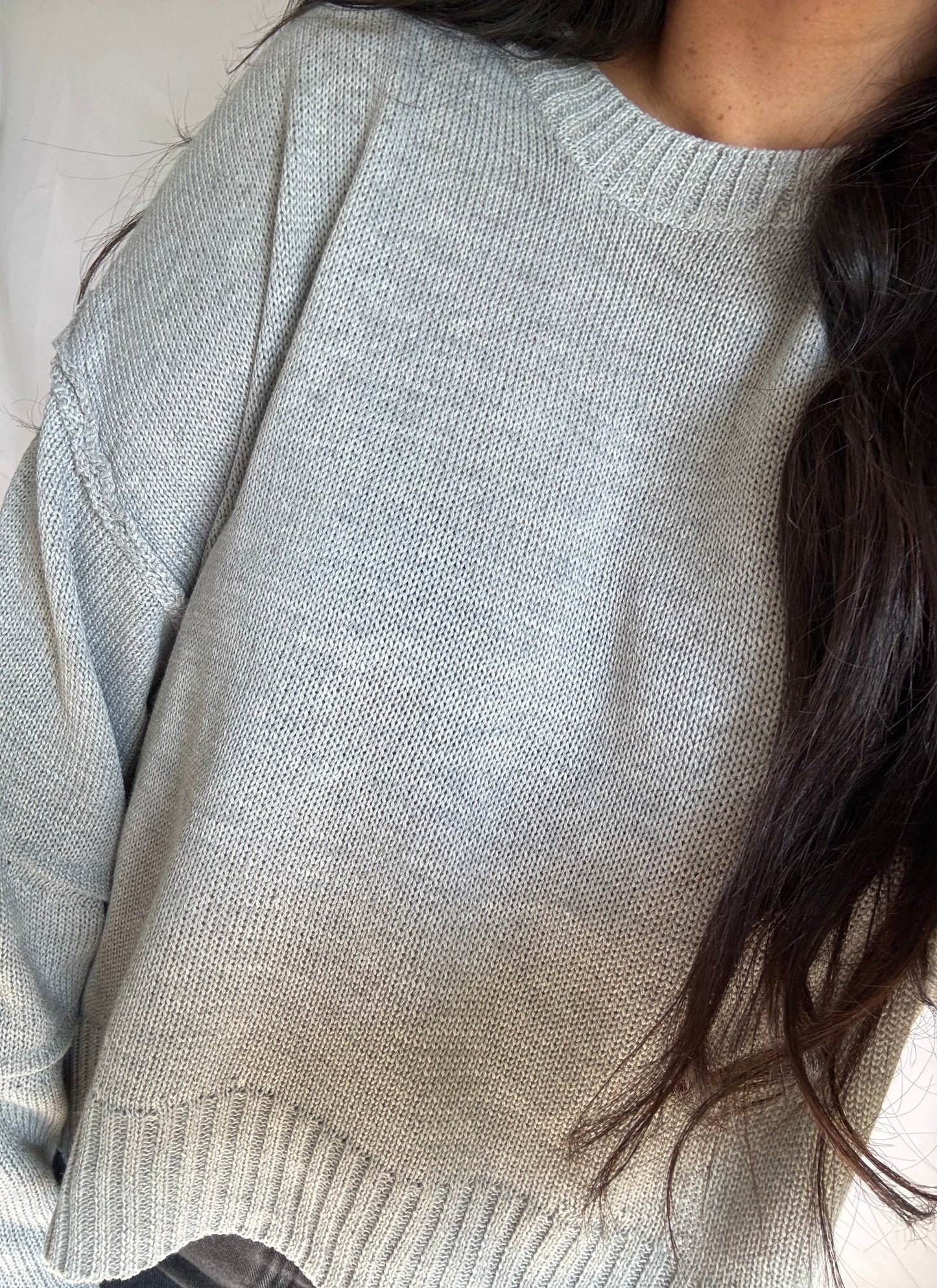 Gimme All Your Lovin oversized cozy round neck sweater
