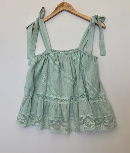 By Together - Woven Cotton Sleeveless Tie Strap Top