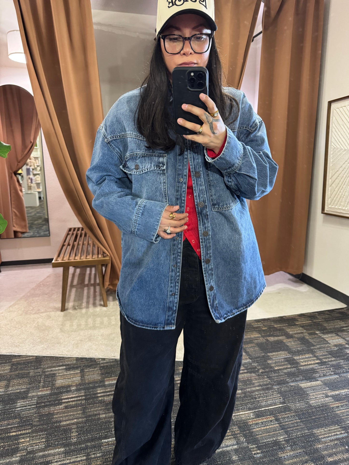 Hidden Jeans - Medium Dark Classic Oversized Western Shirt