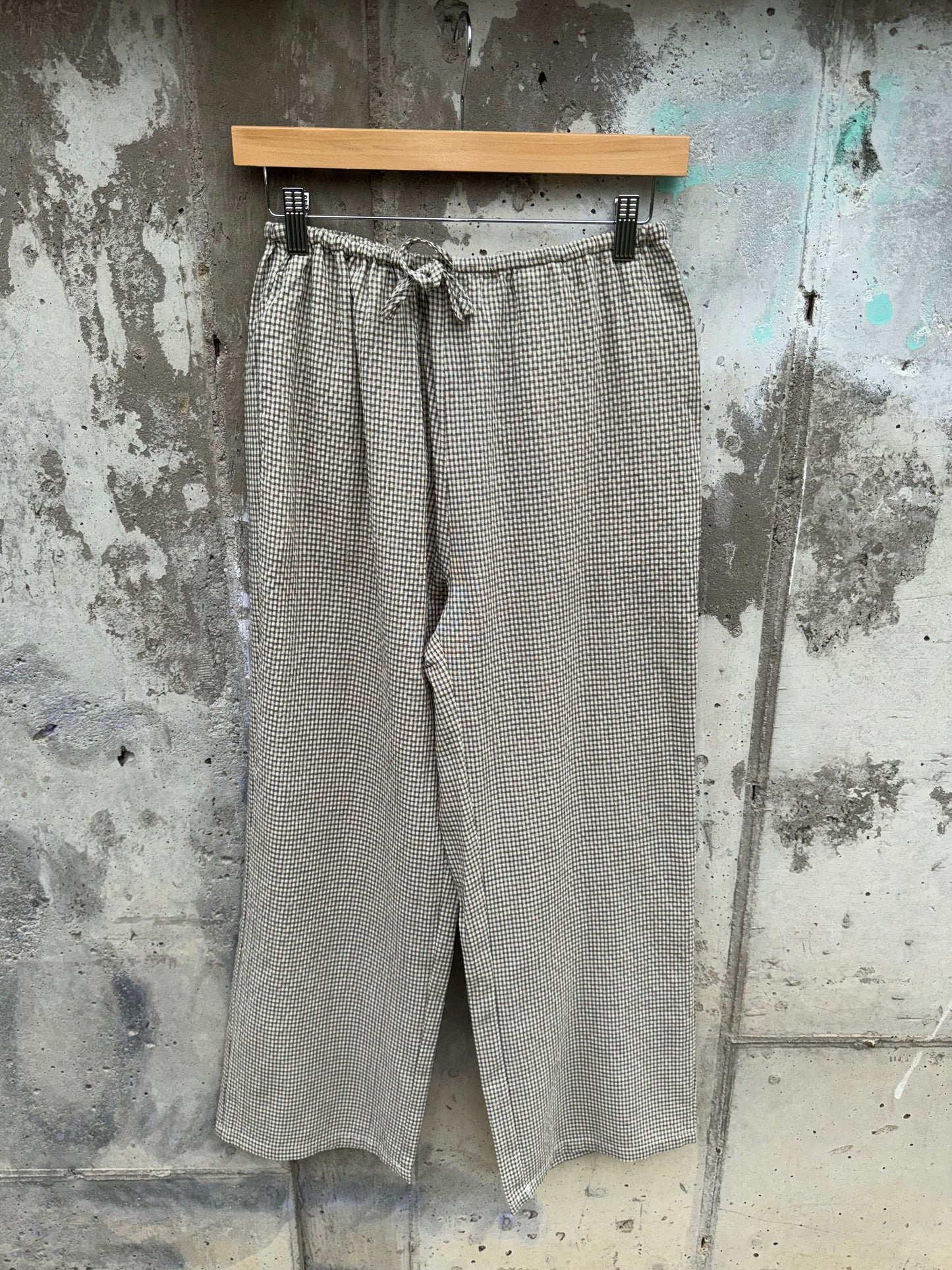 Wishlist - Gingham Woven Wide-leg Pants