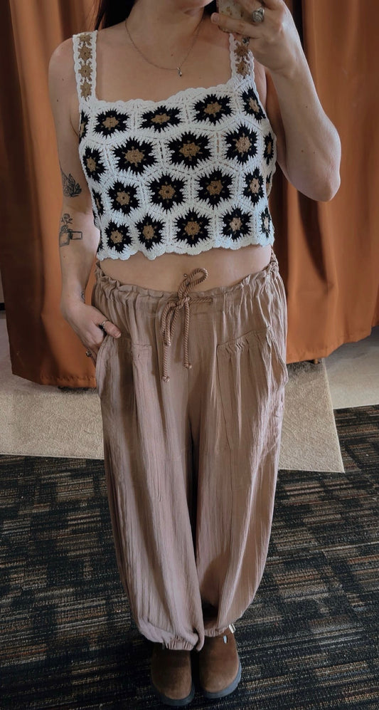 Hyfve - Light Brown Woven Haram Pants w/ Pockets