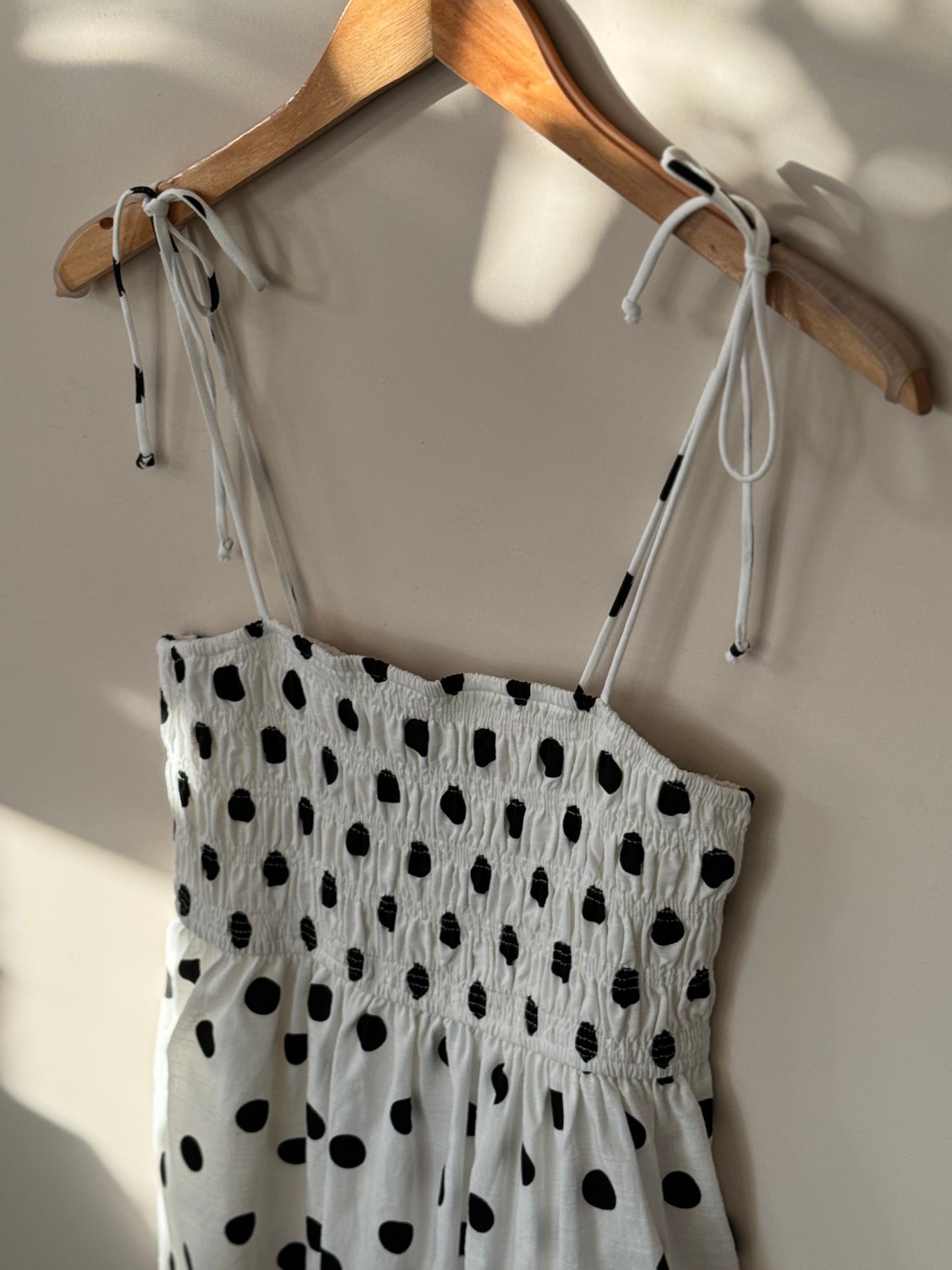 Papermoon - Polka Dot Smocked Mini Dress