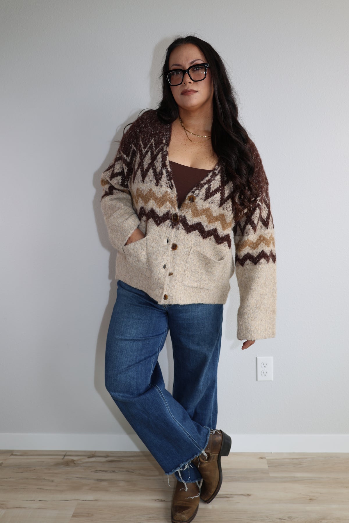 You Seem Familiar oversized long v-neck button front cardigan