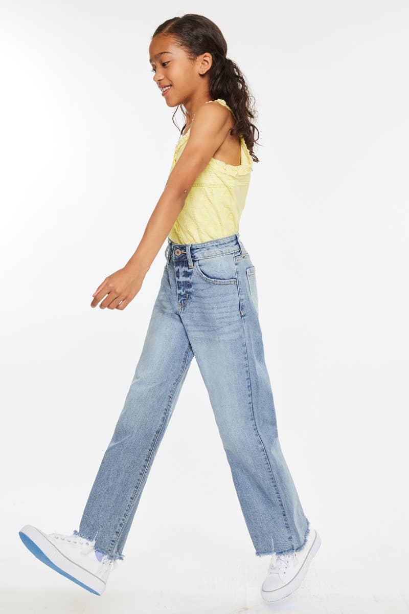 Kan Can USA - YOUTH OPEN PACK HIGH RISE SLIM WIDE JEANS