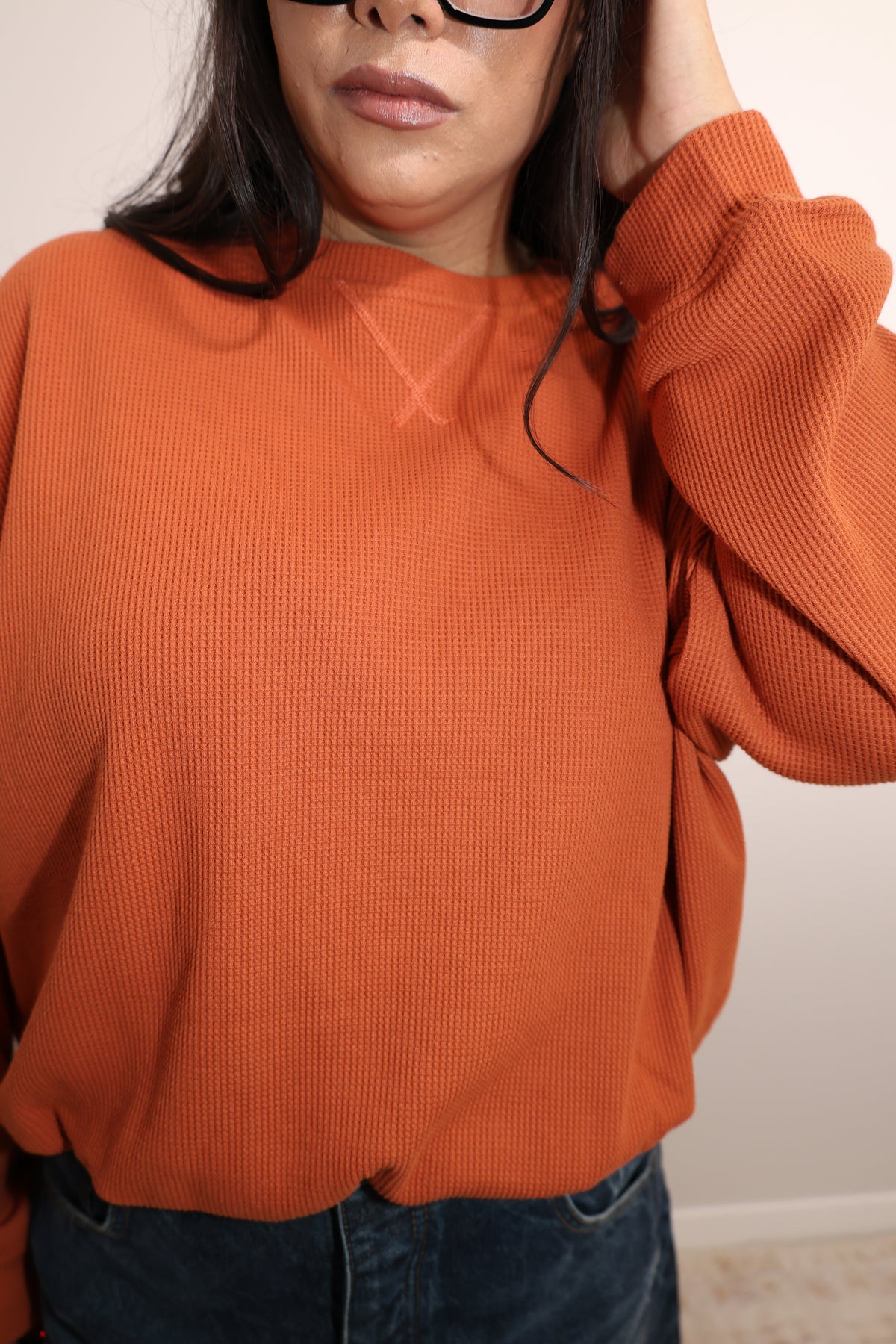 Pumpkin Spice & Everything Nice bubble hem thermal