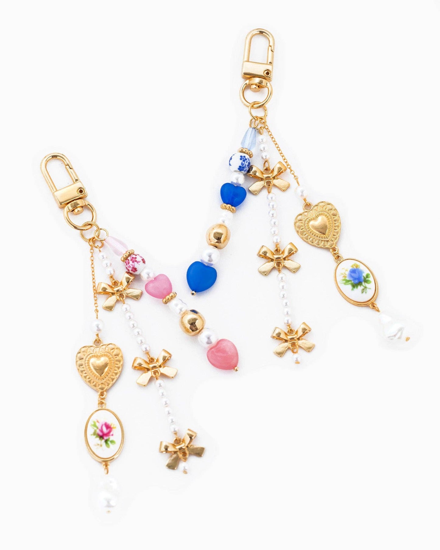 Sessori - Romantic Ceramic and Bow Charm Bag Charm