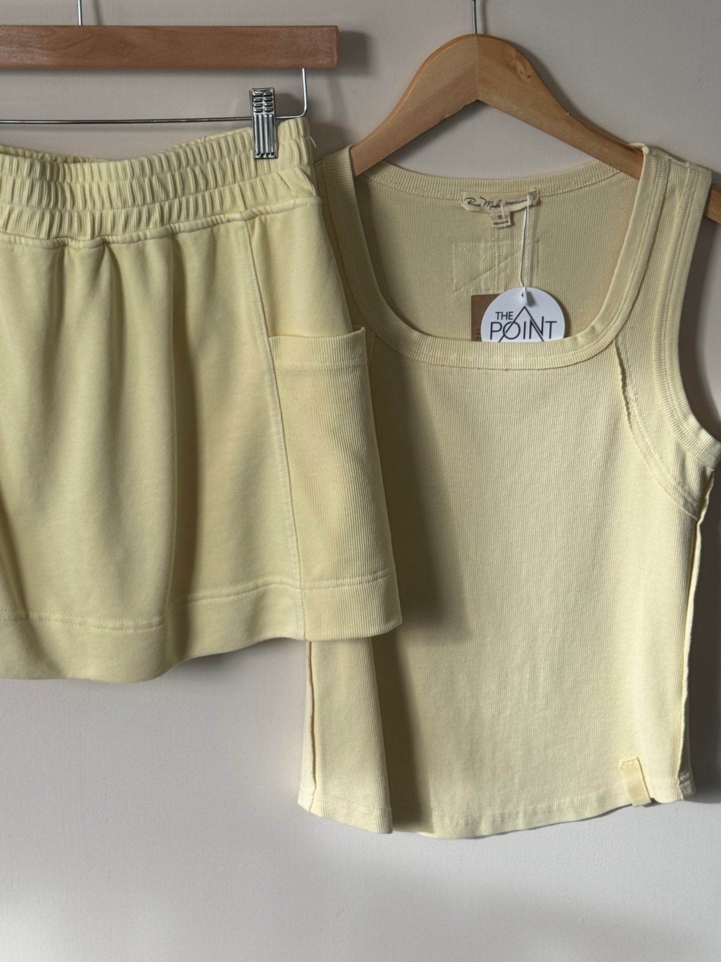 Rae Mode - Yellow Soft Ribbed Skort w/ Pockets