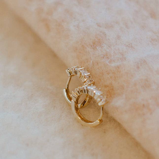 Mauve Jewelry Co. - Charlotte Diamond Gold Filled Hoops