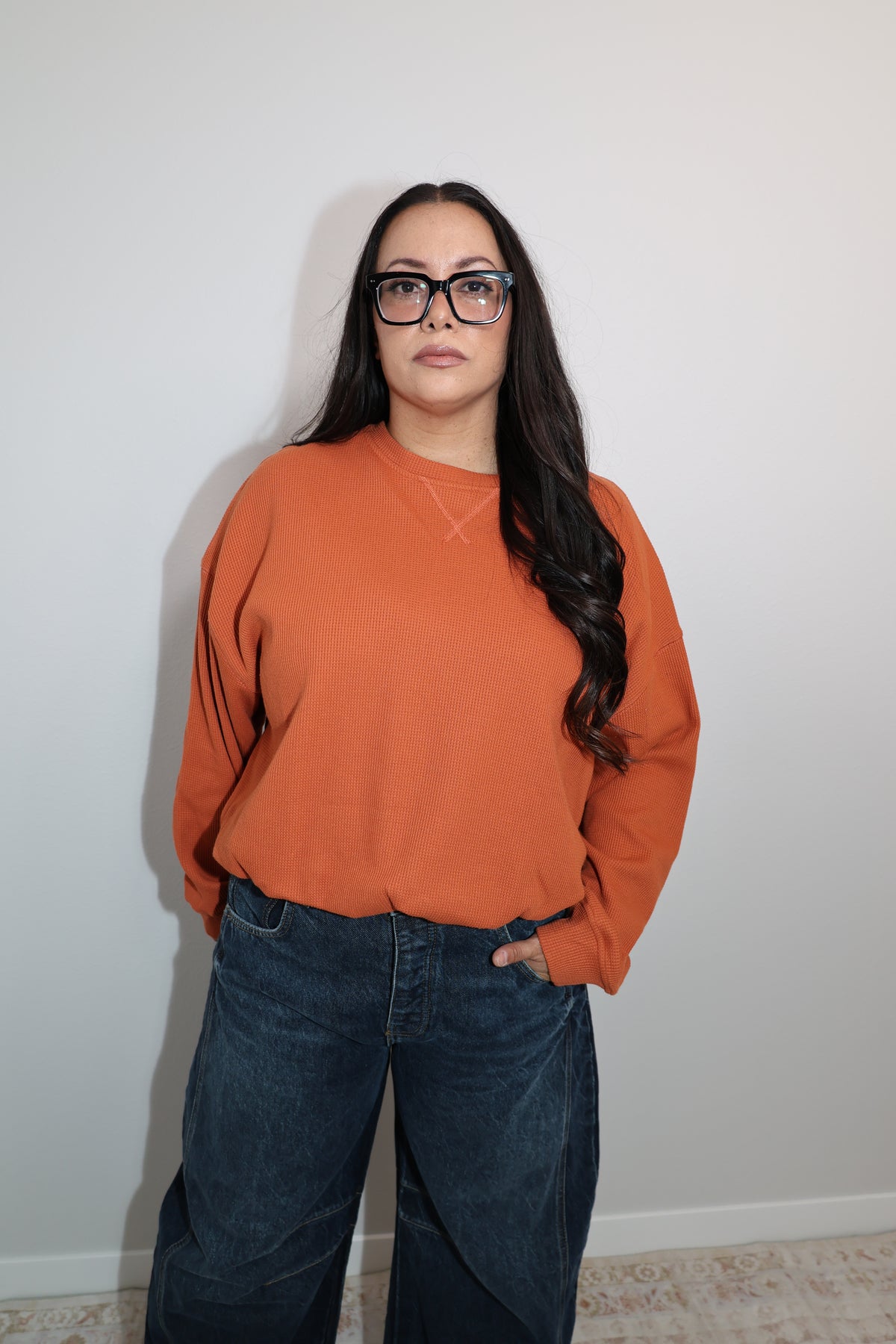 Pumpkin Spice & Everything Nice bubble hem thermal