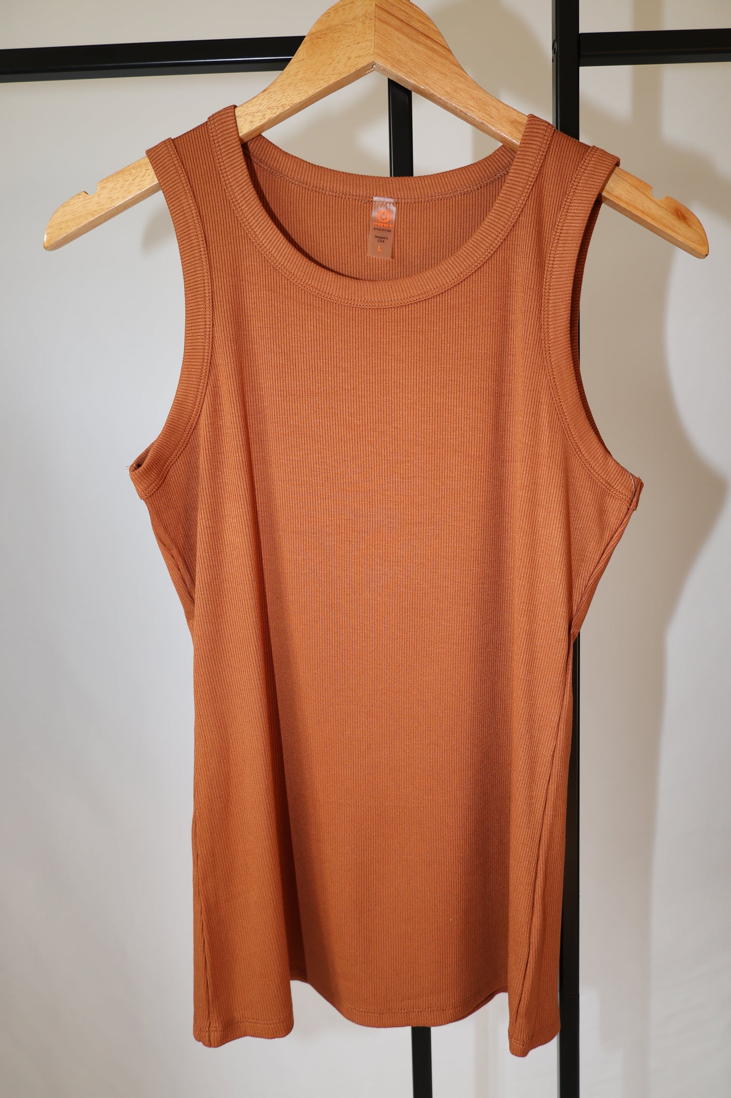 Mono B - Essential Micro-Ribbed Athleisure Tank Top