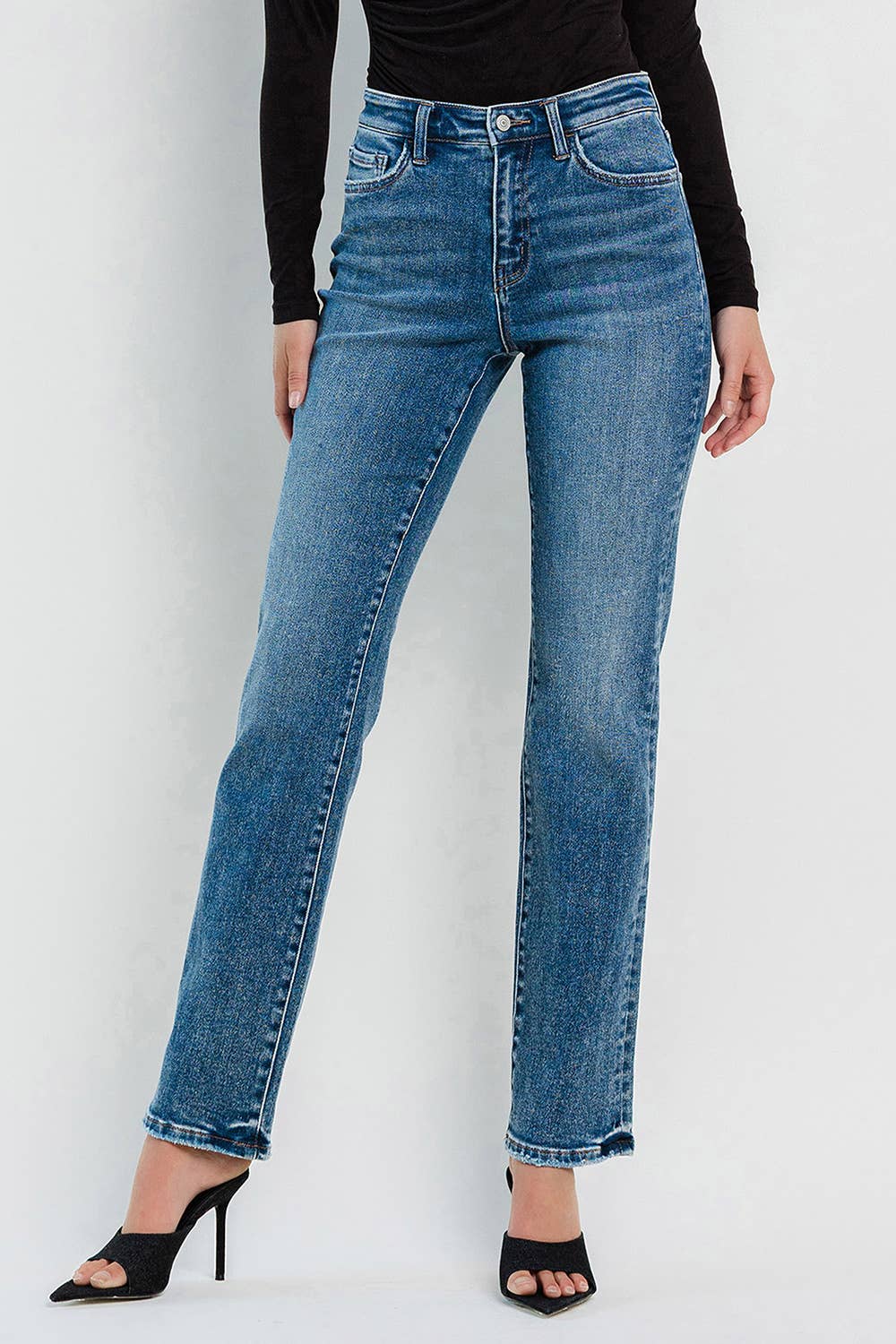 FLYING MONKEY - HIGH RISE STRAIGHT JEANS