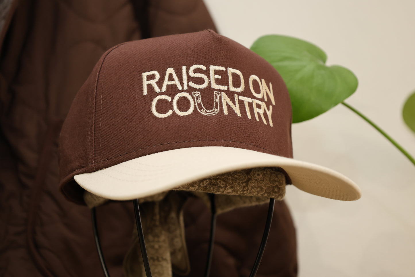 Ruby Moon - Raised On Country Embroidered Hat Brown/Cream