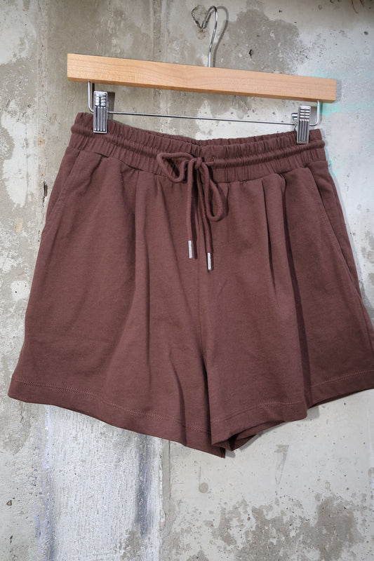 Hyfve - Chocolate Elastic Drawstring Shorts 100% cotton
