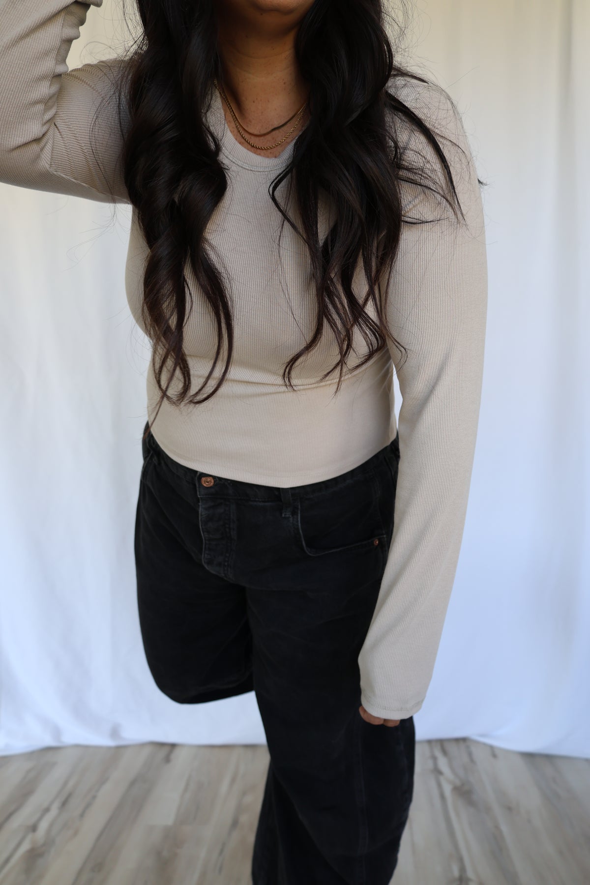 You Got This cropped long sleeve ribbed tee