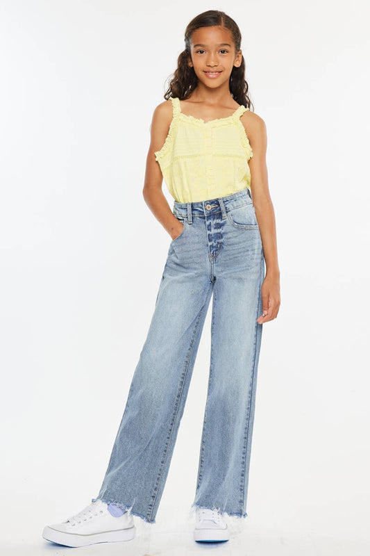 Kan Can USA - YOUTH OPEN PACK HIGH RISE SLIM WIDE JEANS