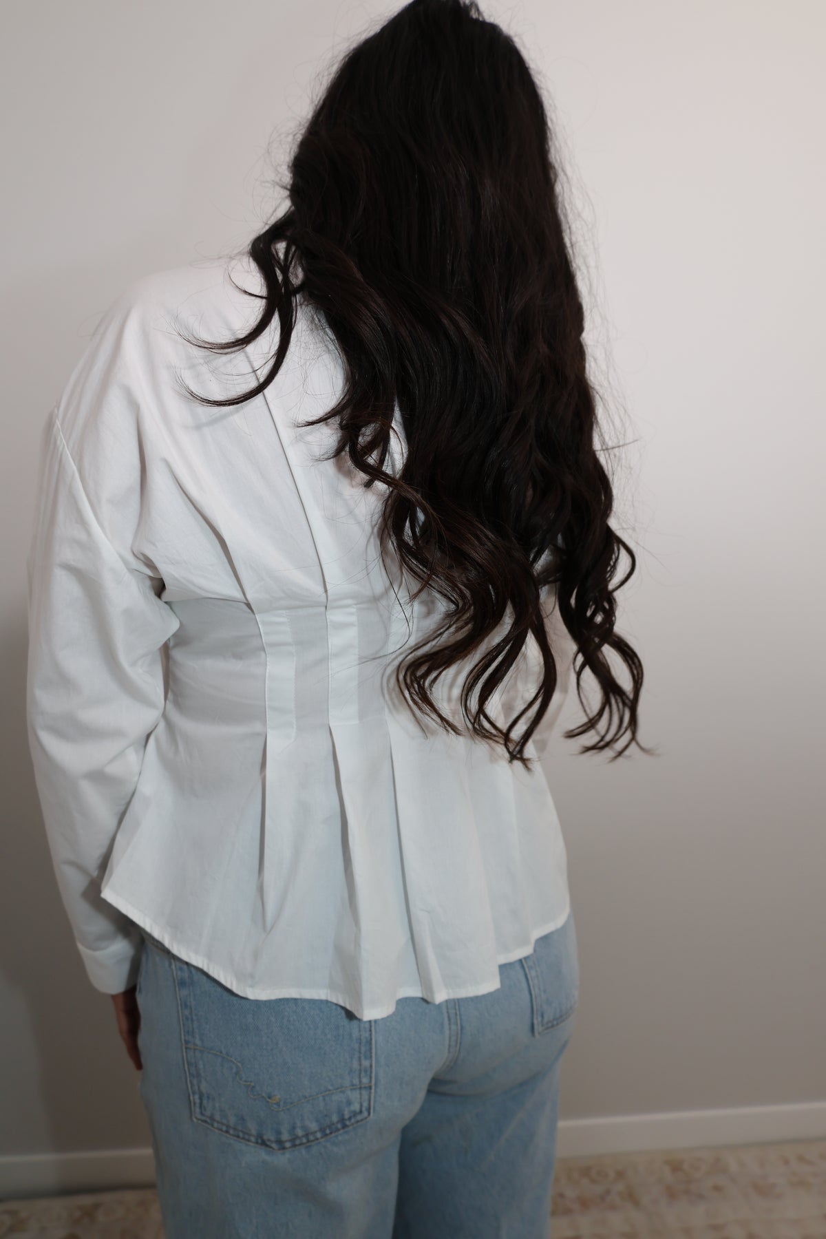 Well, Yes cinched pintuck structured blouse