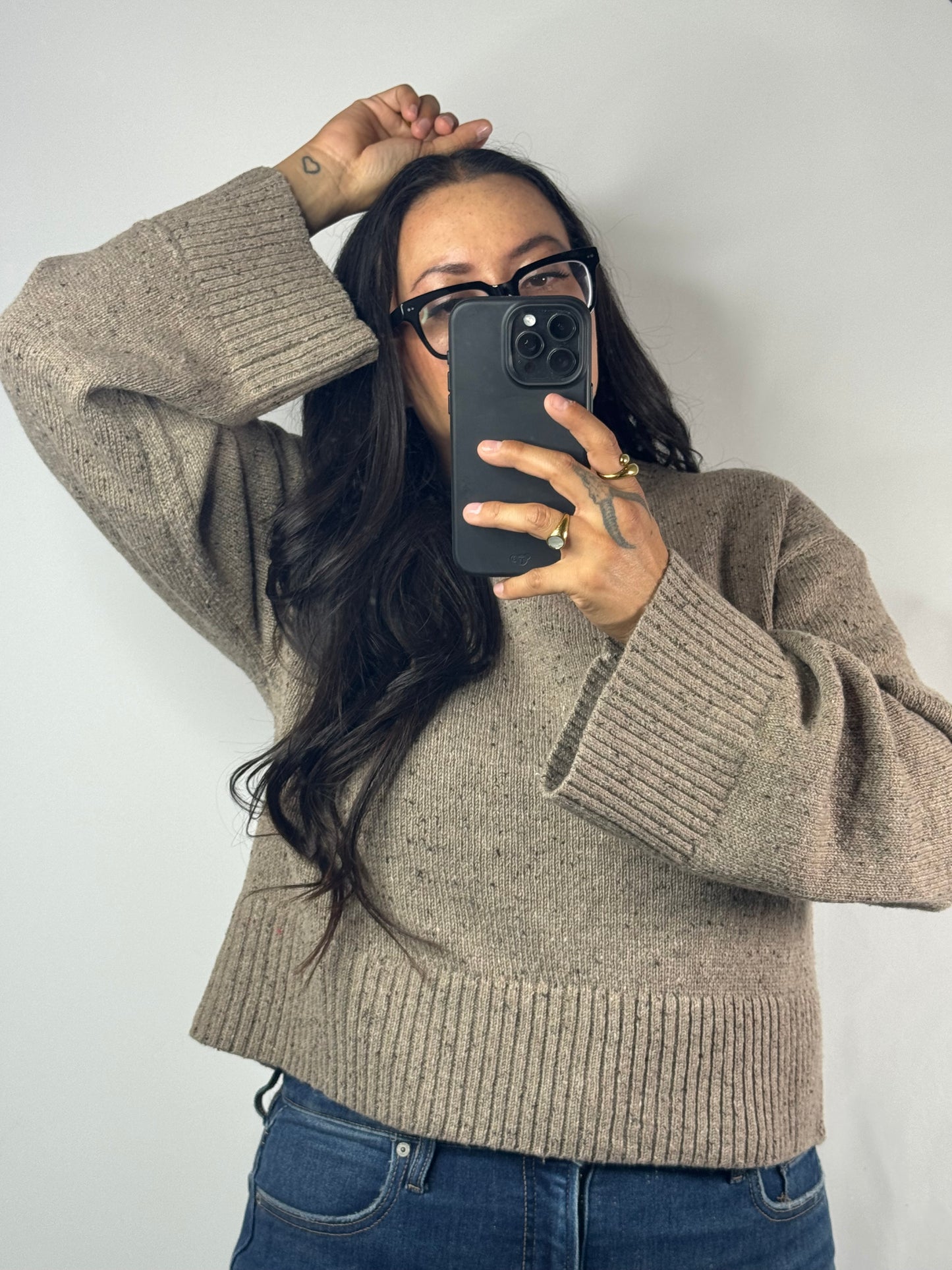 Let's Get Coffee sprinkled effect sweater