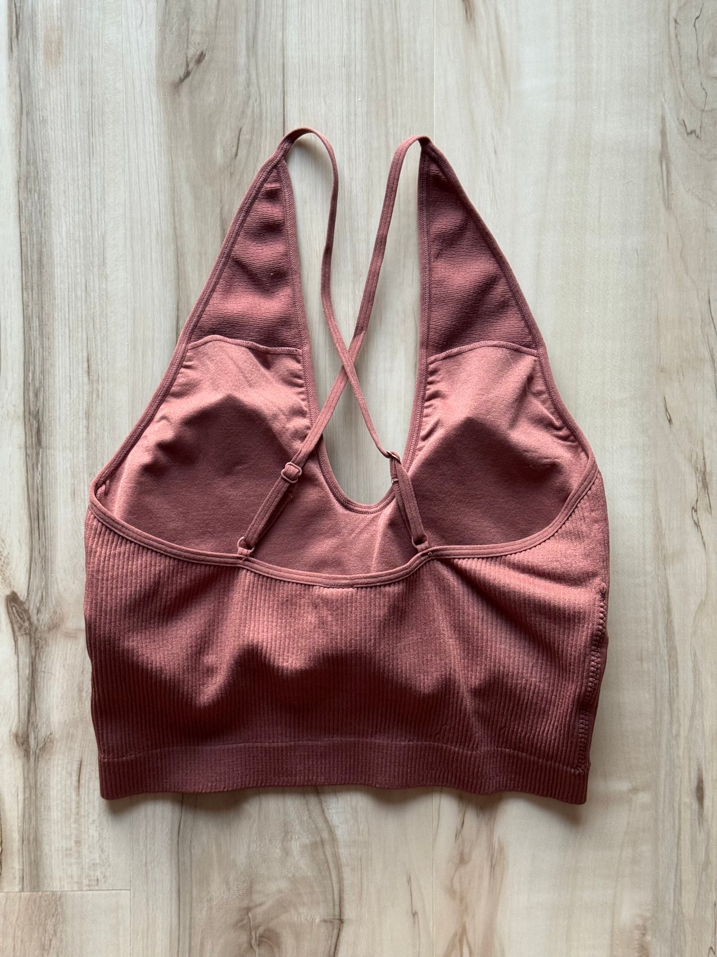Seize The Day cross back scoop neck bralette