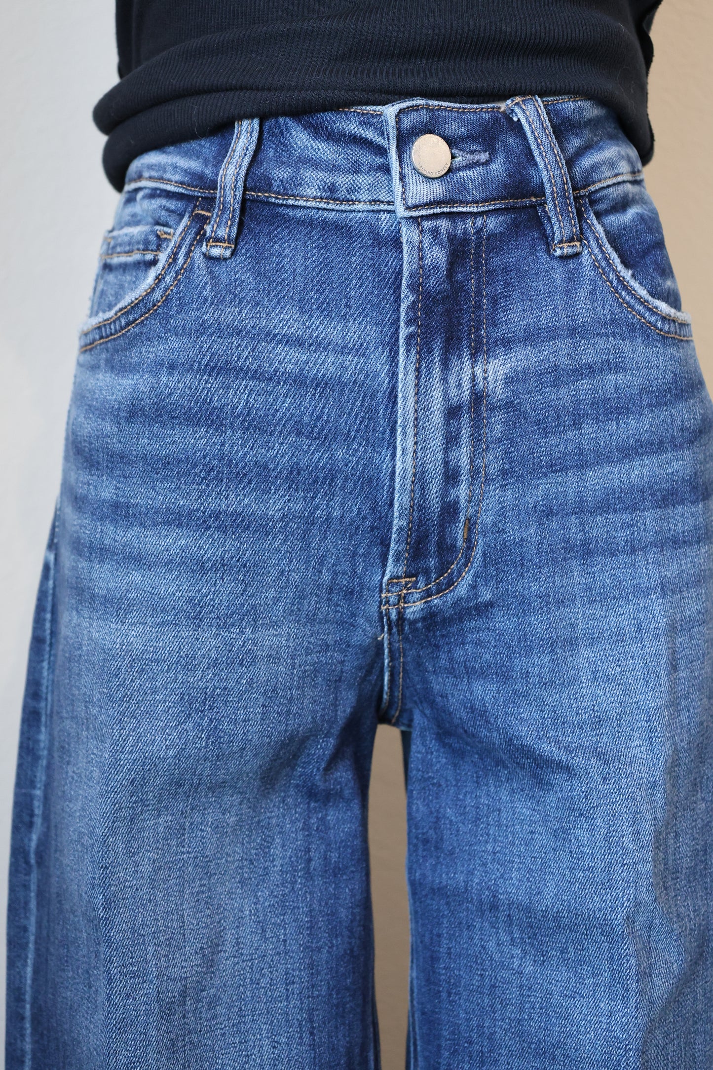 Flying Monkey - High Rise Wide Leg Jeans