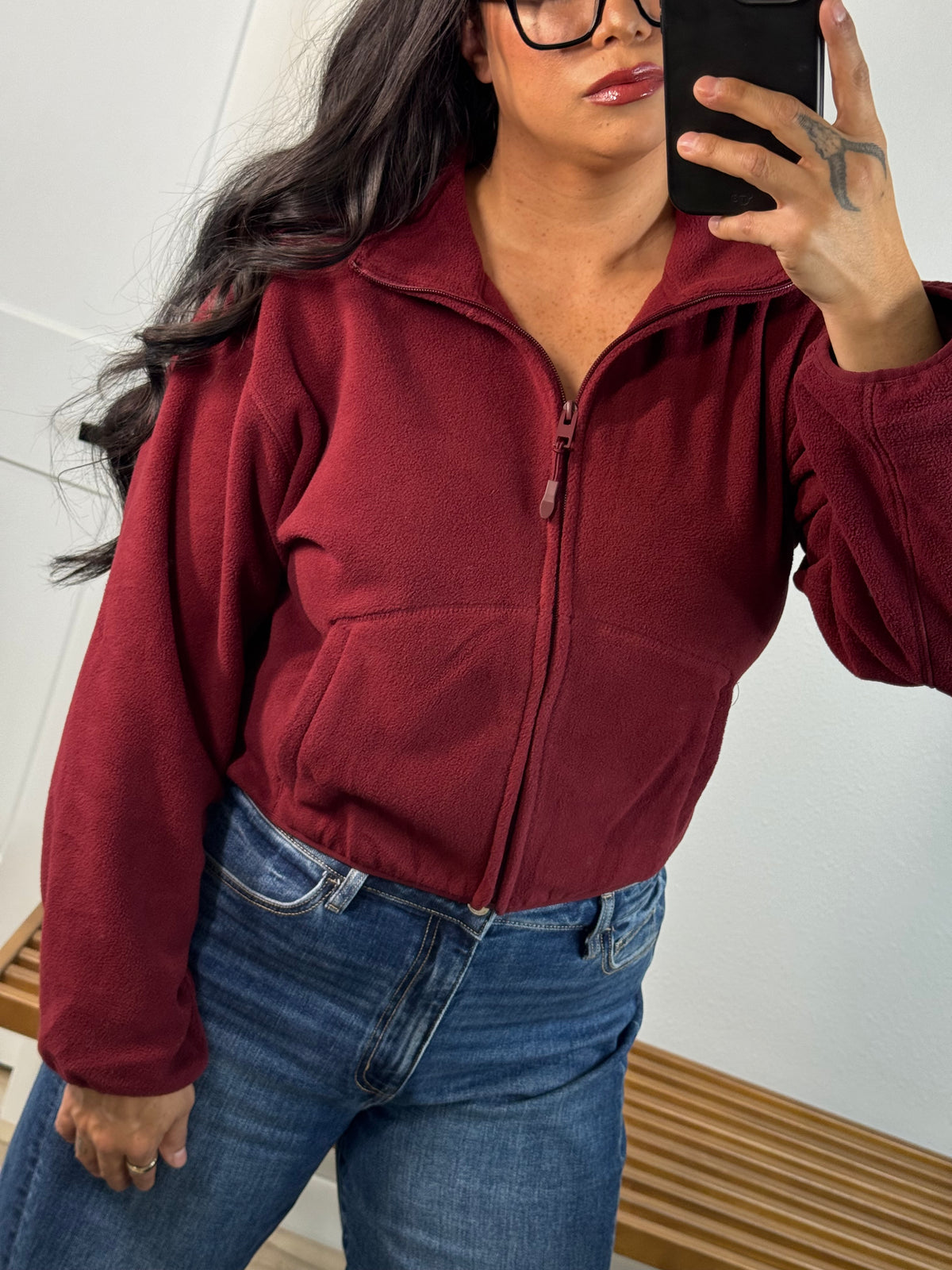 What's The Forecast cozy zip up jacket