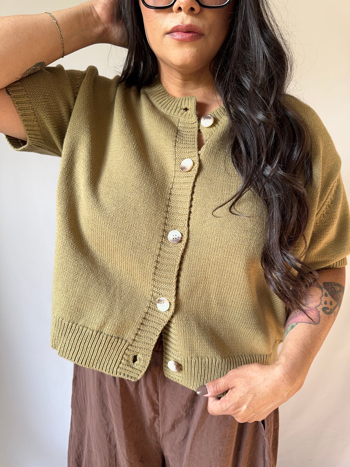 All Yours short sleeve sweater cardigan